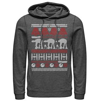 Men's Star Wars Battle Of Hoth Ugly Christmas Sweater Graphic Pullover Graphic Hoodie