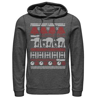 Men's Star Wars Battle Of Hoth Ugly Christmas Sweater Graphic Pullover Graphic Hoodie