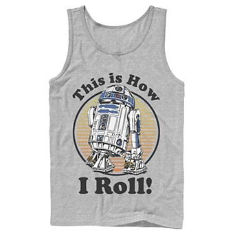 Men's Star Wars C-3PO R2-D2 Besties Badge Tank Top