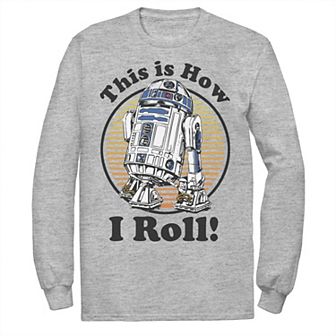 Men's Star Wars C-3PO R2-D2 Besties Badge Long Sleeve Graphic Tee