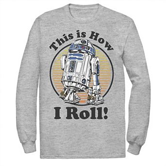 Men's Star Wars C-3PO R2-D2 Besties Badge Long Sleeve Graphic Tee