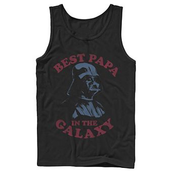 Men's Star Wars Darth Vader Retro Best Papa Tank Top