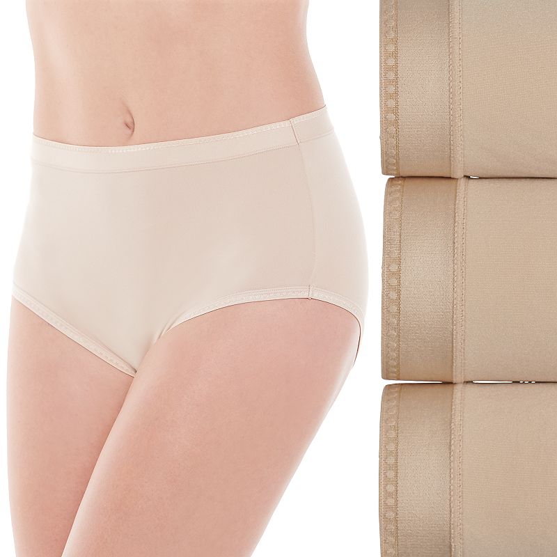 Women's Vanity Fair Lingerie® 3-Pack Comfort Where it Counts Brief 13463, Size: 10, Damask Asst
