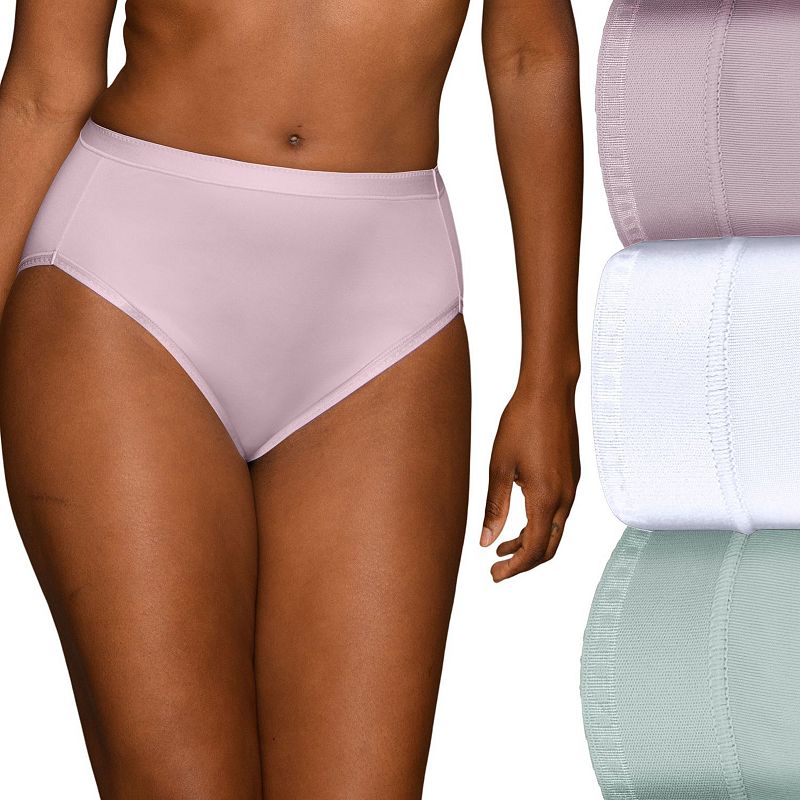 Women's Vanity Fair Lingerie® 3-Pack Comfort Where it Counts Brief 13463, Size: 9, Glacier White