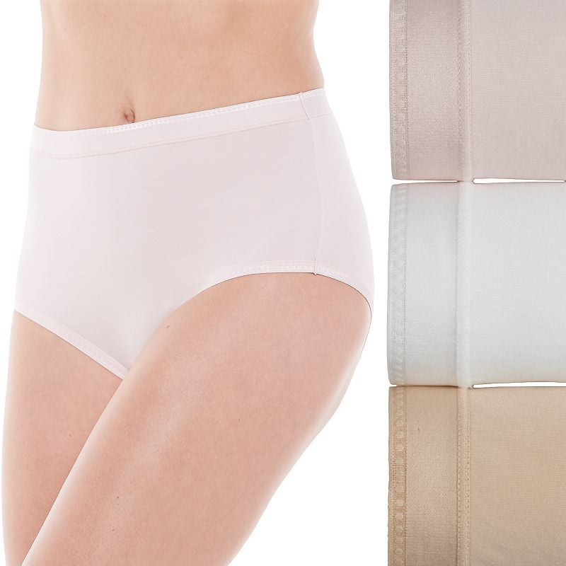 Women's Vanity Fair Lingerie® 3-Pack Comfort Where it Counts Brief 13463, Size: 8, Sheer Quartz Asst