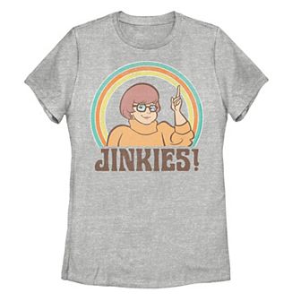 Juniors' Scooby-Doo Velma Jinkies Retro Circle Portrait Tee