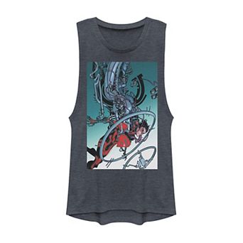 Juniors' DC Comics Superman Mechanics Comic Poster Muscle Tank Top