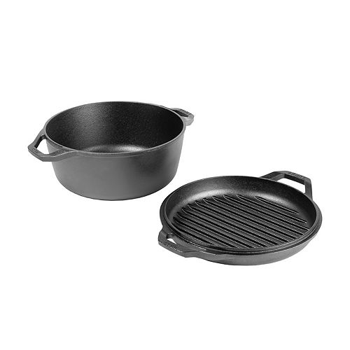 Lodge Chef Collection 6qt. PreSeasoned CastIron Double Dutch Oven