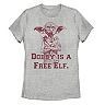 Juniors' Harry Potter Dobby Is A Free Elf Sketch Tee