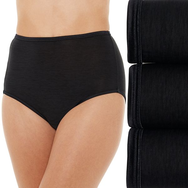 Buy Vanity Fair Women's Plus Size Illumination Brief Panty, Midnight Black,  3X-Large/10 at