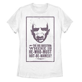 Juniors' Harry Potter Voldemort "Where Is He-Who-Must-Not-Be-Named" Tee