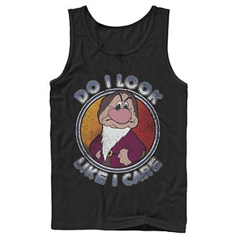 Disney's Snow White Dwarf Grumpy Do I Look Like I Care Men's Tank Top