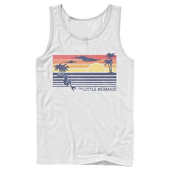 Men's Disney Little Mermaid Sunset Poster Style Tank Top