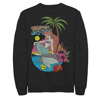 Disney's Little Mermaid Distressed Ariel Logo Men's Pullover Fleece