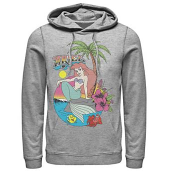 Disney's The Little Mermaid Distressed Ariel Logo Men's Pullover Hoodie