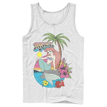 Men's Disney Little Mermaid Distressed Ariel Logo Tank Top