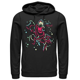 Men's Disney's The Little Mermaid Neon Lights Sebastian Hoodie