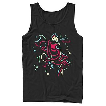 Men's Disney's The Little Mermaid Neon Lights Sebastian Tank Top