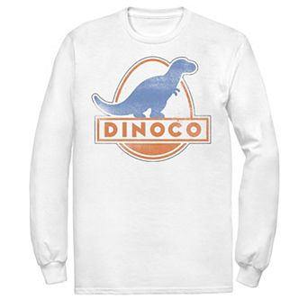 Men's Disney Pixar Cars Iconic DINOCO Gas Station Logo Long Sleeve Tee