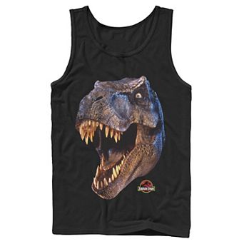 Men's Jurassic Park T-Rex Head Roar Tank Top