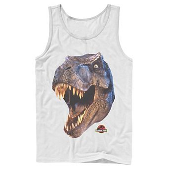 Men's Jurassic Park T-Rex Head Roar Tank Top