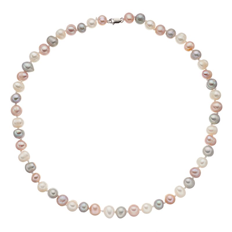 Aleure Sterling Silver Dyed Freshwater Cultured Pearl Necklace, Womens, S