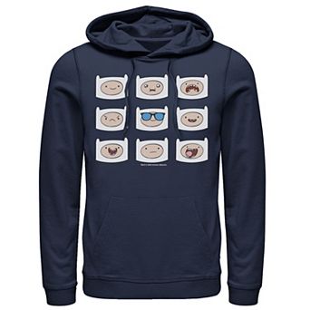 Men's Adventure Time Finn's Many Faces Grid Graphic Pullover Graphic Hoodie