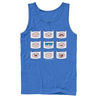 Men's Adventure Time Finn's Many Faces Grid Tank Top
