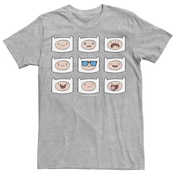 Men's Adventure Time Finn's Many Faces Grid Tee