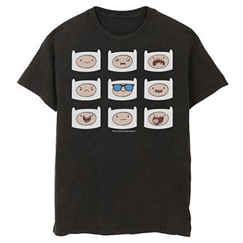 Men's Adventure Time Finn's Many Faces Grid Tee