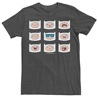 Men's Adventure Time Finn's Many Faces Grid Tee