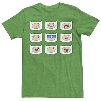 Men's Adventure Time Finn's Many Faces Grid Tee