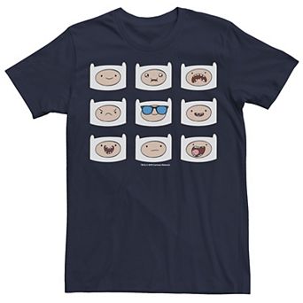 Men's Adventure Time Finn's Many Faces Grid Tee