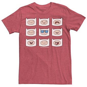 Men's Adventure Time Finn's Many Faces Grid Tee