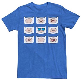 Men's Adventure Time Finn's Many Faces Grid Tee