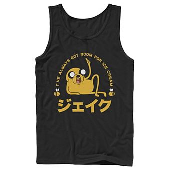 Men's Adventure Time Jake I've Always Got Room For Ice Cream Kanji Tank Top