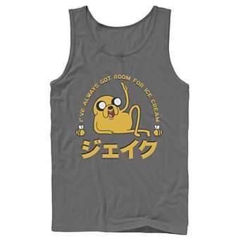 Men's Adventure Time Jake I've Always Got Room For Ice Cream Kanji Tank Top