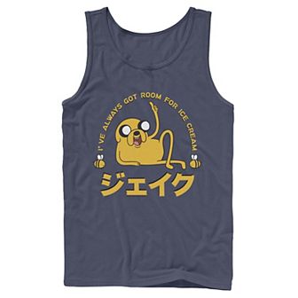 Men's Adventure Time Jake I've Always Got Room For Ice Cream Kanji Tank Top
