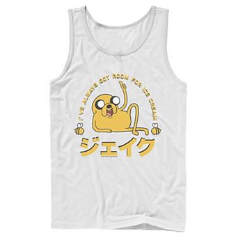 Men's Adventure Time Jake I've Always Got Room For Ice Cream Kanji Tank Top