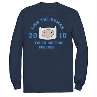 Men's Adventure Time Finn The Human Youth Culture Forever Long Sleeve Tee