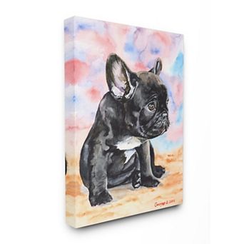 Stupell Home Decor French Bulldog Watercolor Canvas Wall Art