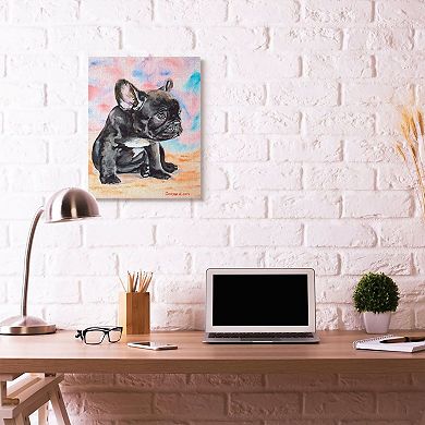 Stupell Home Decor French Bulldog Watercolor Canvas Wall Art