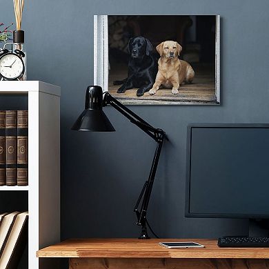 Stupell Home Decor Best Friends Dog Canvas Wall Art