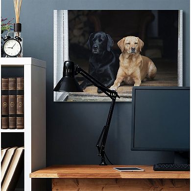 Stupell Home Decor Best Friends Dog Canvas Wall Art