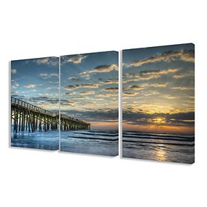 Stupell Home Decor Sunset On The Pier Plaque Wall Art 3 Piece Set