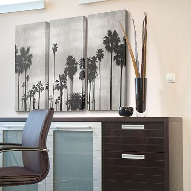 Stupell Home Decor Palm Tree Silhouette Canvas Wall Art 3-piece Set