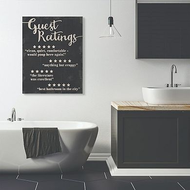 Stupell Home Decor Five Star Bathroom Canvas Wall Art