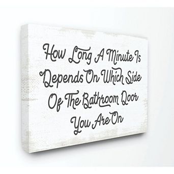 Stupell Home Decor Which Side Bathroom Canvas Wall Art