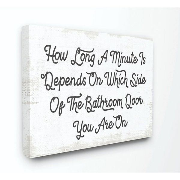 Stupell Home Decor Which Side Bathroom Canvas Wall Art