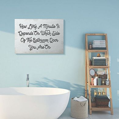 Stupell Home Decor Which Side Bathroom Canvas Wall Art